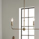 Pallas 3 Light 4.5 inch Brushed Natural Brass Chandelier Ceiling Light